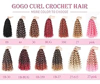 Vista 6 de Gogo Curl Cabello de Ganchillo Rizado de 8 Pulgadas Cabello Corto Rizado de Ganchillo para Mujeres Negras Rizos de Playa Onda de Agua Cabello Rizado