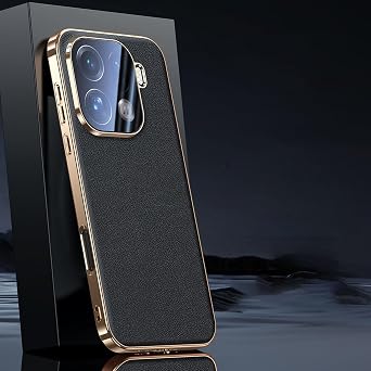 Leather Case for Oppo Find X9 Pro,Shockproof Electroplated Protective Case