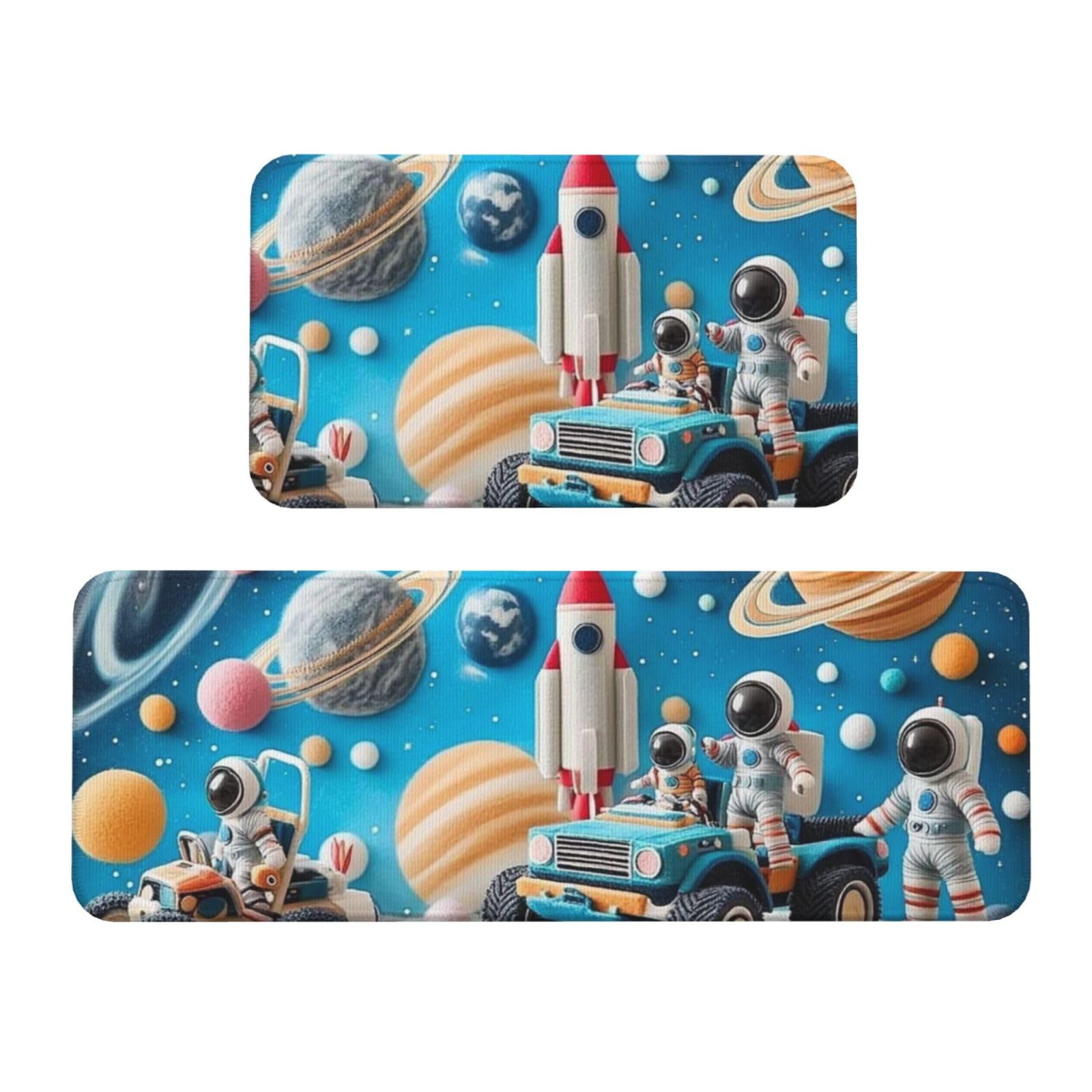 Alfombrillas de cocina para suelo con acolchado de alta calidad y diseño de astronauta