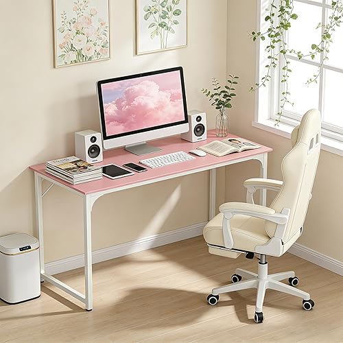 Vista 122 de BestOffice Escritorio para computadora, escritorio de oficina en casa, estilo moderno y simple para oficina en casa, estudio y escritura