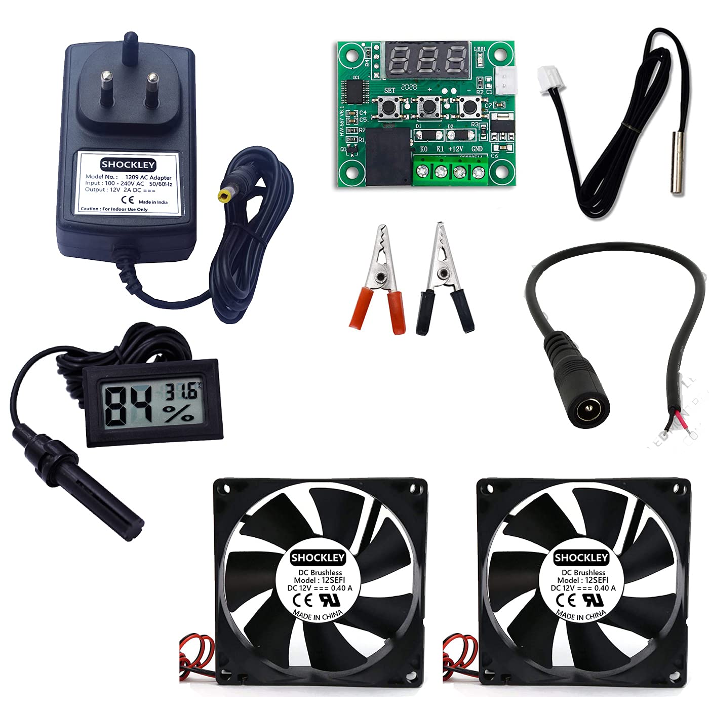 Shockley Combo of XH-W1209 50~100 digital temperature controller thermostat combo (XH-W1209 Combo 2 FAN + Hygrometer) (B095MTYXL6) Amazon Price History, Amazon Price Tracker