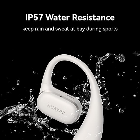 HUAWEI FreeArc Open-Ear Earbuds, Secure Fit and Comfort, IP57 Water Resistance, Dynamic Bass, 28 Hours Playtime, Sports Earphones, Headset for Running Workout Driving, iOS & Android, Bluetooth, Grey