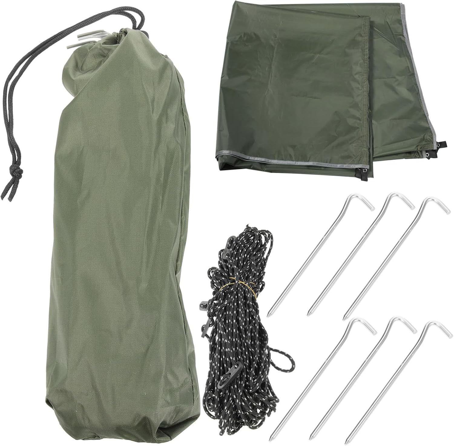 1set Outdoor Tarp Tent Sun Shade Awning for Camping Hiking and Picnics Oxford Lightweight and Portable for People