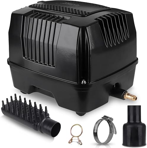 Hygger Linear Air Pump - Powerful & Quiet Commercial Pond Aerator for Koi Ponds, Fish Farms & Aquariums