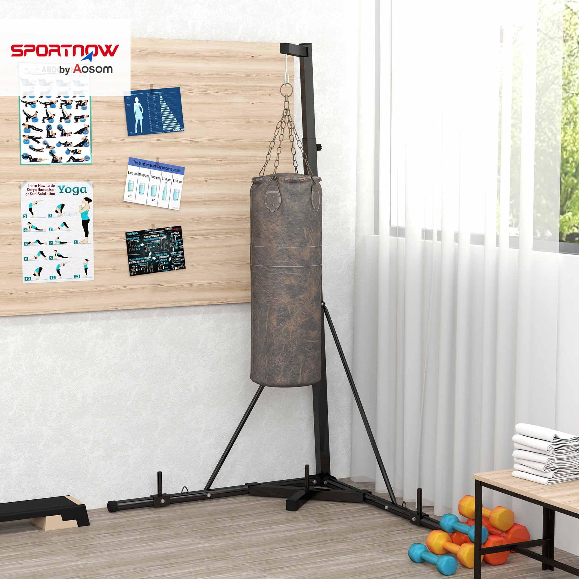 Support De Sac De Boxe QWORK® - Ajustable De 6.3 à 19cm - Fixation Solide Sur Poutre En Acier