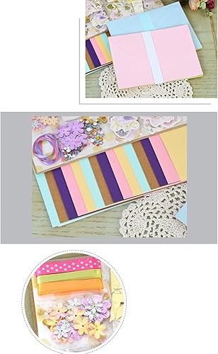 Miniatura 4 de Gigicloud Kits de tarjetas de papel, coloridos kits de tarjetas de felicitación hechas a mano, juego de materiales para invitación de cumpleaños,