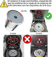 Vista 4 de Tazas K reutilizables para keurig 2.0 1.0, filtro universal de acero inoxidable recargable K Cups Uso para Keurig para la mayoría de cafeteras