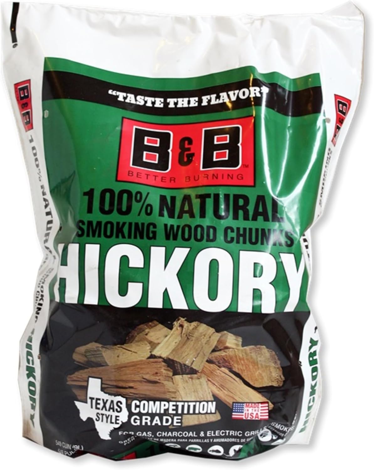 B&B Charcoal Hickory Wood Smoking Chunks 549 cu. in. - Case of: 1