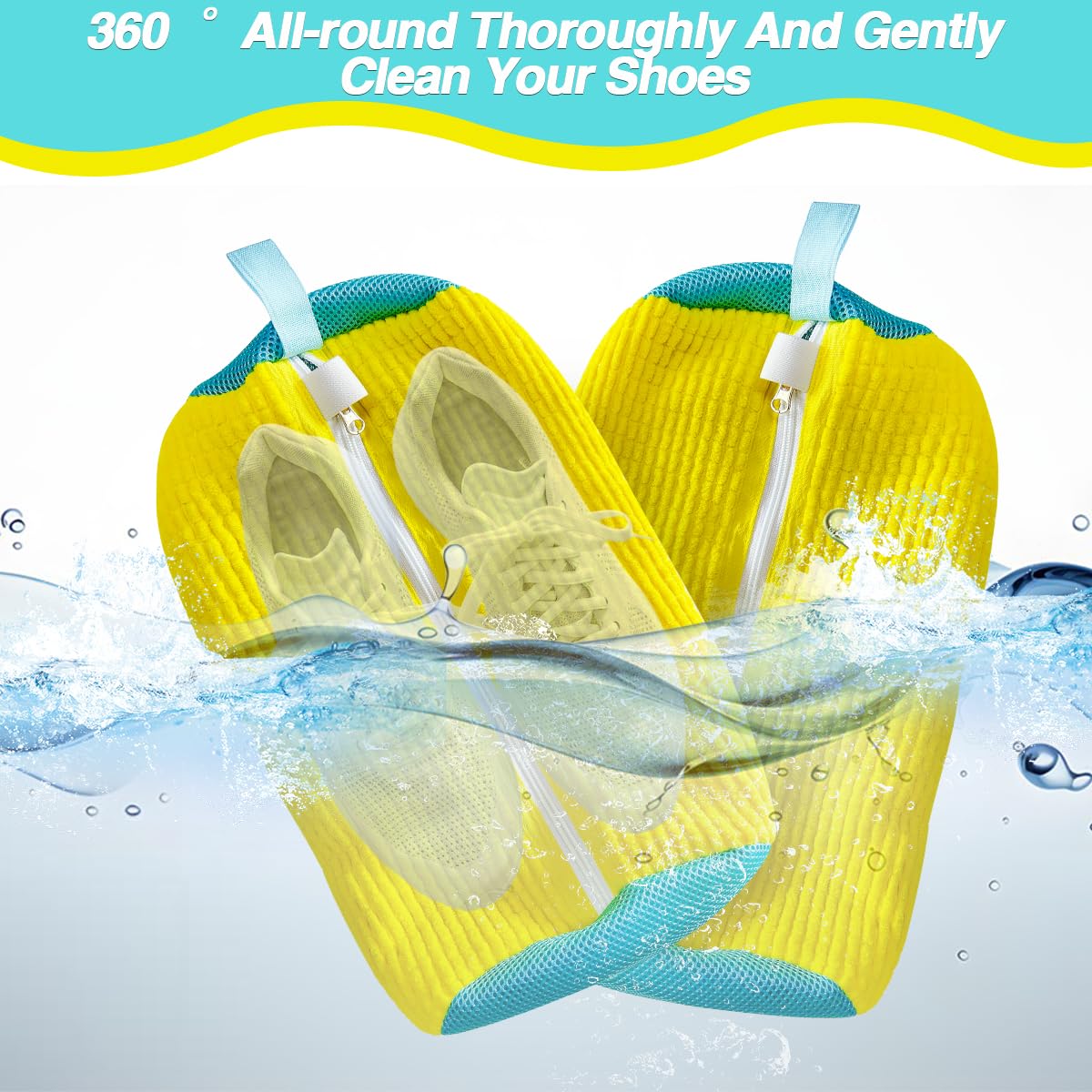 Sacchetti Lavatrice Per Scarpe - Set Da 2, Riutilizzabili Con Zip, Per Scarpe Da Ginnastica E Abiti Delicati