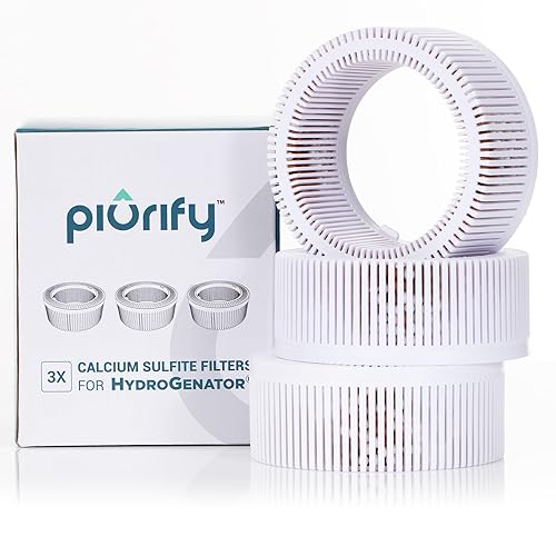 Paquete de 3 filtros de sulfito de calcio para jarra de hidrógeno de agua, elimina el cloro del agua potable, accesorios de repuesto para máquina de