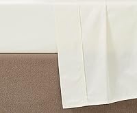 Vista 6 de Linen Closet Juego de sábanas de satén de algodón de 400 hilos, 4 piezas, tamaño matrimonial, marfil