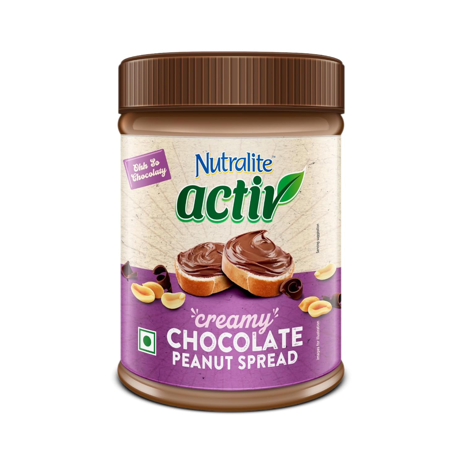 Nutralite Activ Peanut Butter Chocolate Creamy | 1kg Jar | 20g Protein per 100g | High Dietary Fibre | Dark Choco Chips | Zero Trans-Fat | No Gluten | No Hydrogenated Oil | No Preservatives Nutralite Activ Peanut Butter Chocolate Creamy | 1kg Jar | 20g Protein per 100g | High Dietary Fibre | Dark Choco Chips | Zero Trans-Fat | No Gluten | No Hydrogenated Oil | No Preservatives