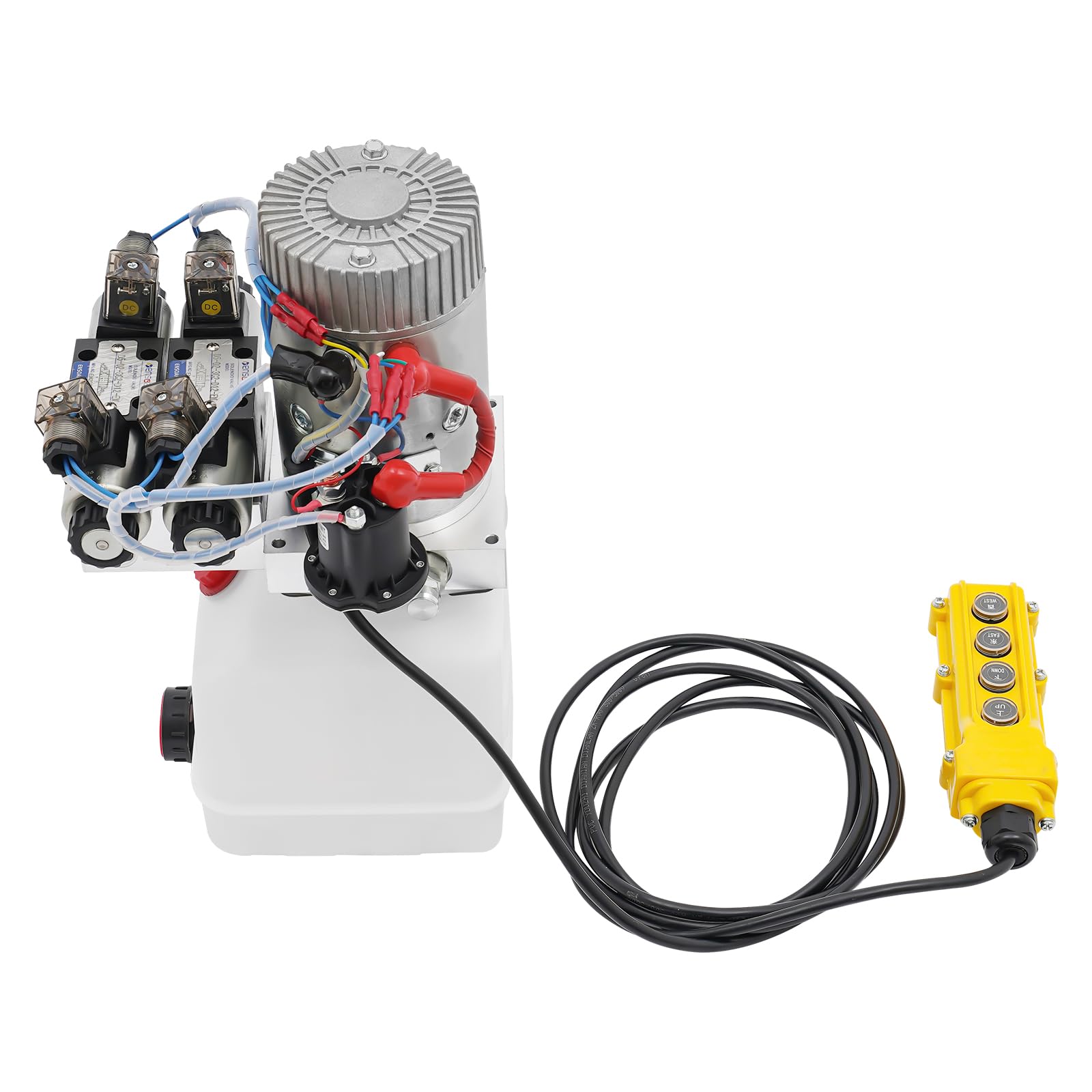 4.5QT Double Acting Hydraulic Pump, Hydraulic Pump with 1.6KW Brush DC Motor, 3000RPM 22 MPA Hydraulic Power Units with Long Handle Cord, for Hydraulic Trailers, Lifting Platforms