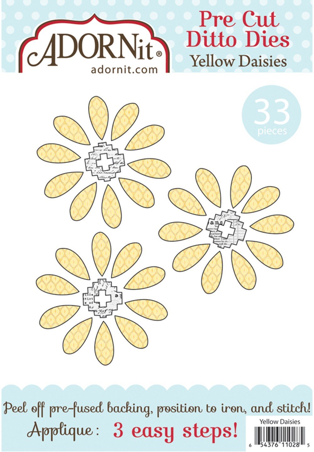 Matrices Marguerites Adornit 11028 Jaune moule gaufrage loisir créatif