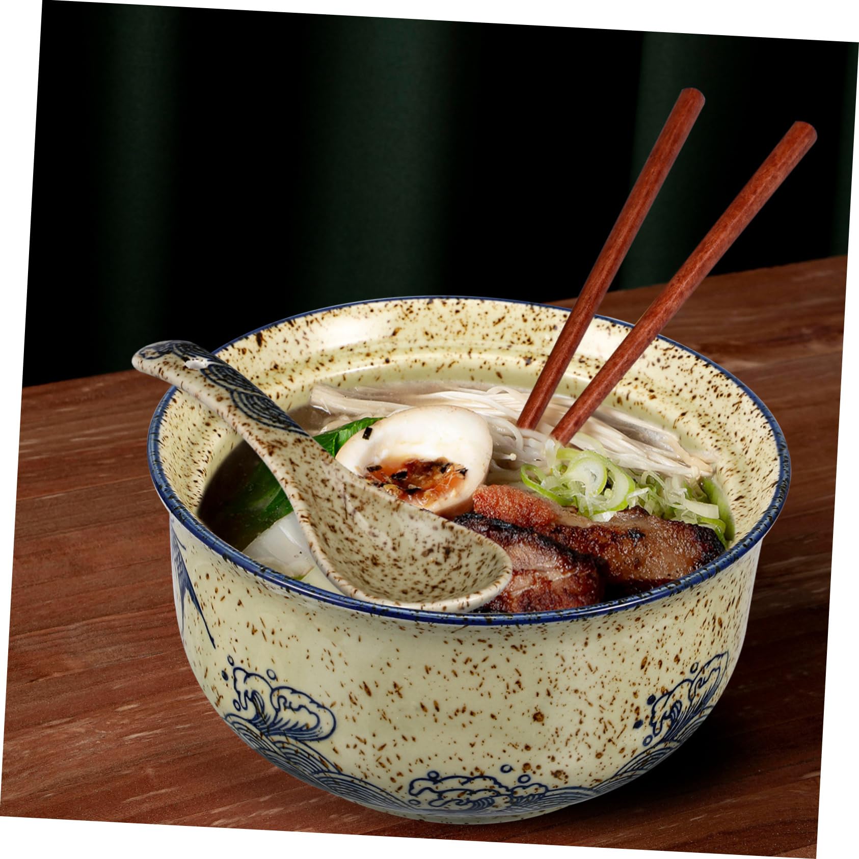 1satz Ramen Nudel Schüssel Set Keramik Mit Deckel Essstäbchen Und Für Ramen Suppen Und Design Für Familie Und Gäste