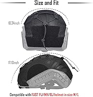 Vista 4 de ACTIONUNION Airsoft - Funda para casco de paintball táctico de malla transpirable