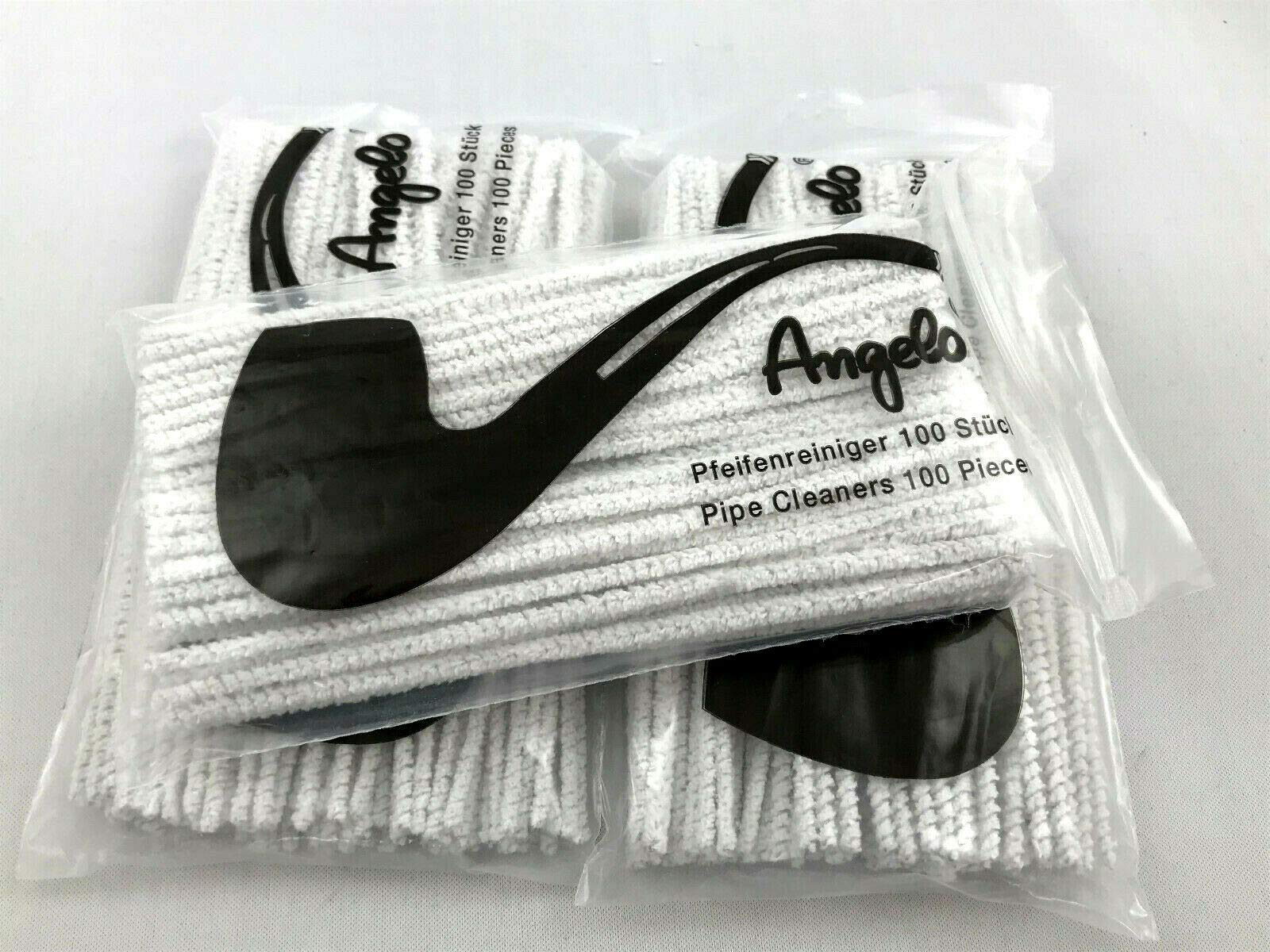 Angelo 300 x Pipe Cleaners White (3 x Pack) – for Crafts, Plush, Pipe Cleaning, Machine Cleaning etc. Flexible Bendable.