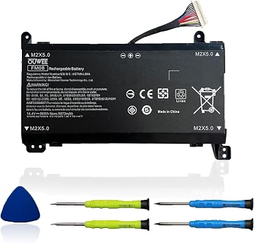 FM08 Laptop Battery Compatible with HP OMEN 17-AN001CA 17-an001LA 17-AN011DX 17-AN110NR 17-an006TX 17-an026TX HSTNN-LB8A 922976-855 922752-421 TPN-Q195 14.6V 83.22Wh12-Pin Connector