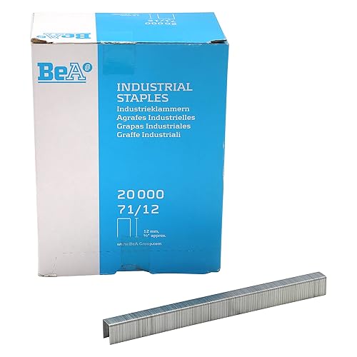 BeA 10000125 Series 7112 Grapas de acero galvanizado 12" de profundidad 20,000 por caja