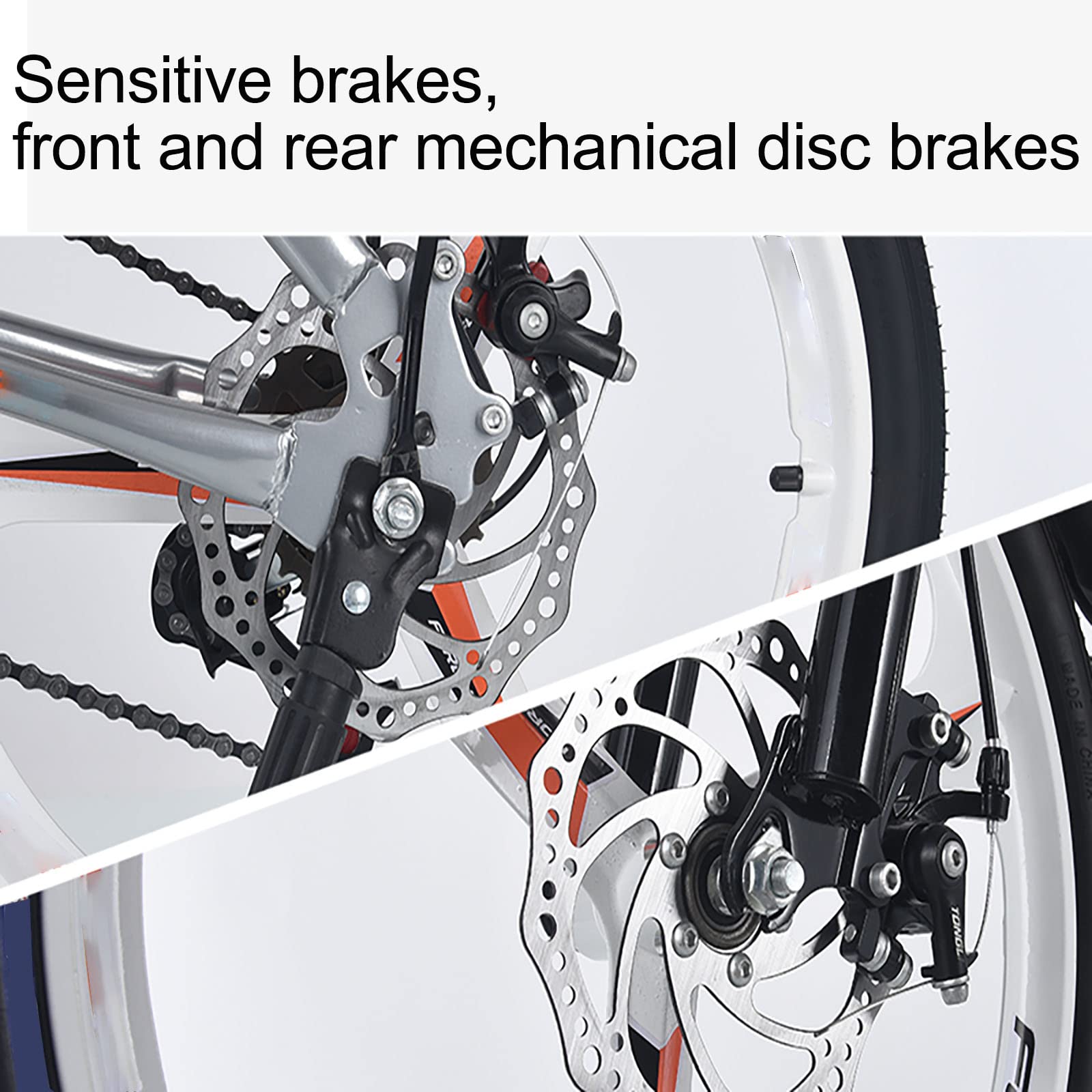 新品　20インチ折りたたみ自転車 ディスクブレーキ　6変速 Amazon | 可変速折りたたみ自転車、6速20インチ折りたたみ自転車