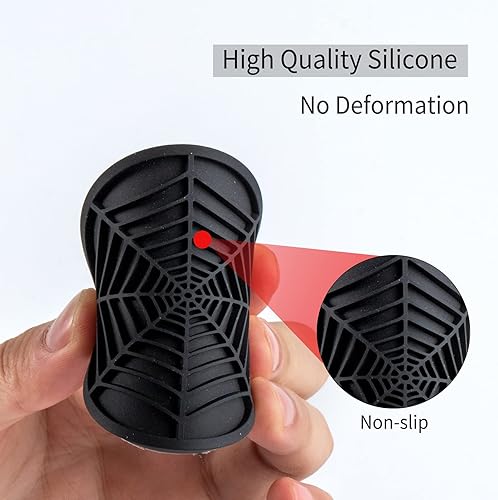 Miniatura 4 de Alpmosn 4 posavasos de tela de araña para portavasos, divertidos posavasos de silicona antideslizante para Halloween, portavasos para automóviles,