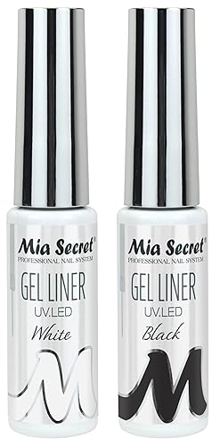 Miniatura 1 de Gel Liner UV LED Mia Secret Gel System Producto fabricado en Estados Unidos blanco  negro