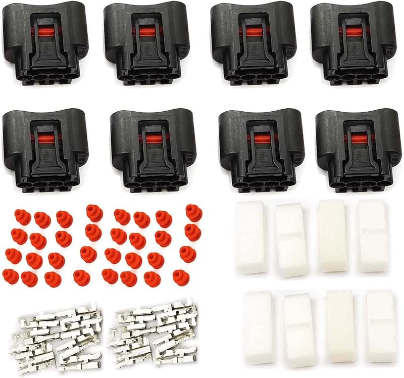 Kit de conectores de bobina de ignição FainWan 4 pinos para Toyota, Lexus, Chevrolet, Scion e Pontiac – 8 unidades