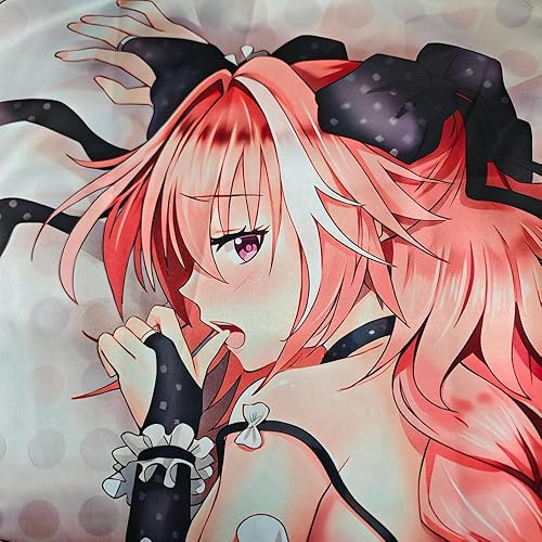 Miniatura 2 de MISAKI1987 FateApocrypha Astolfo Anime Dakimakura - Funda de almohada corporal abrazando 59.1 x 19.7in, piel de melocotón