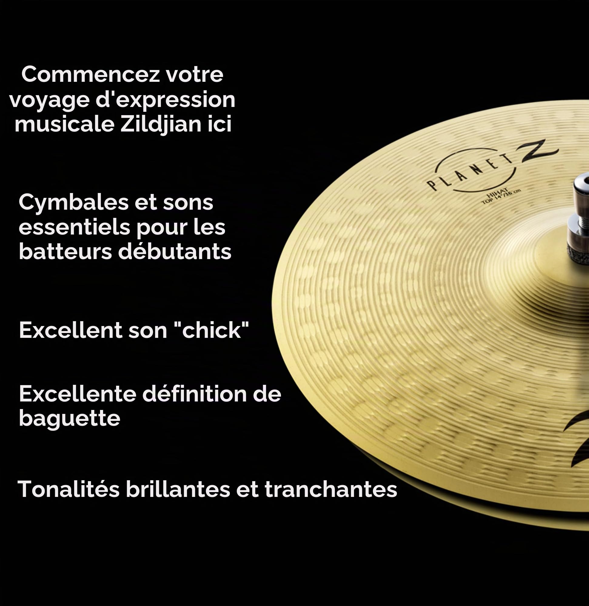 Zildjian ZP14PR Planet Z Series - Hi-Hat Pair cymbales - 14"