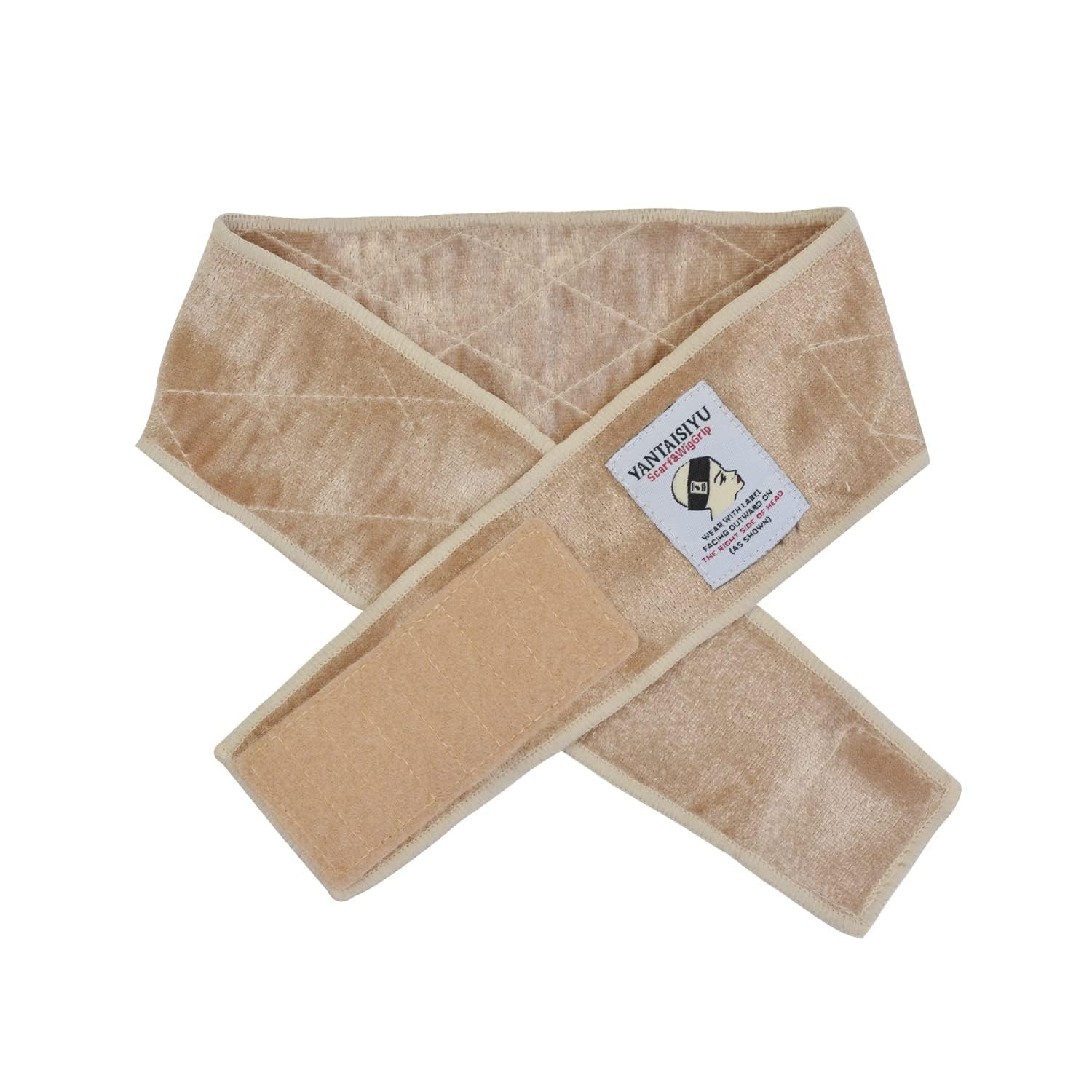 1 sztuka Regulowana opaska na czoło opaska na głowę peruka Wig Grip Band (beżowy)