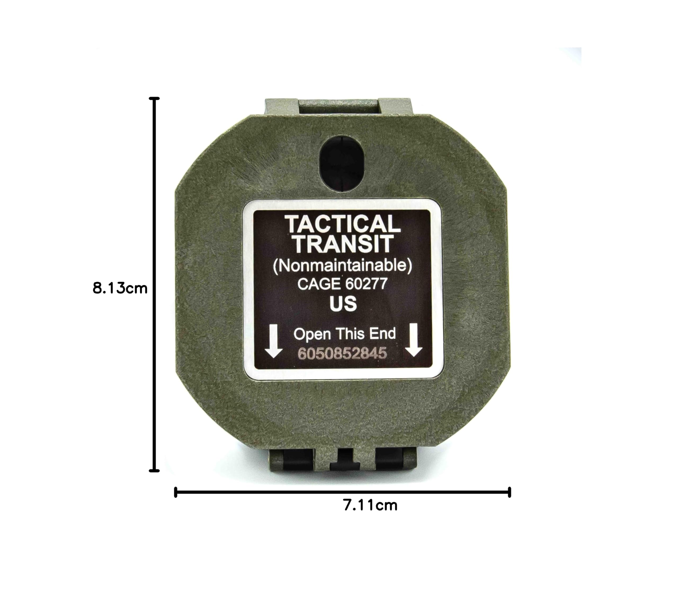 Brunton Standard Pocket Transit (Tactical Edition) - Boussole de navigation terrestre professionnelle en aluminium avec aiguille amortie par induction, clinomètre et 0-360 degrés Azimut - Fabriqué aux