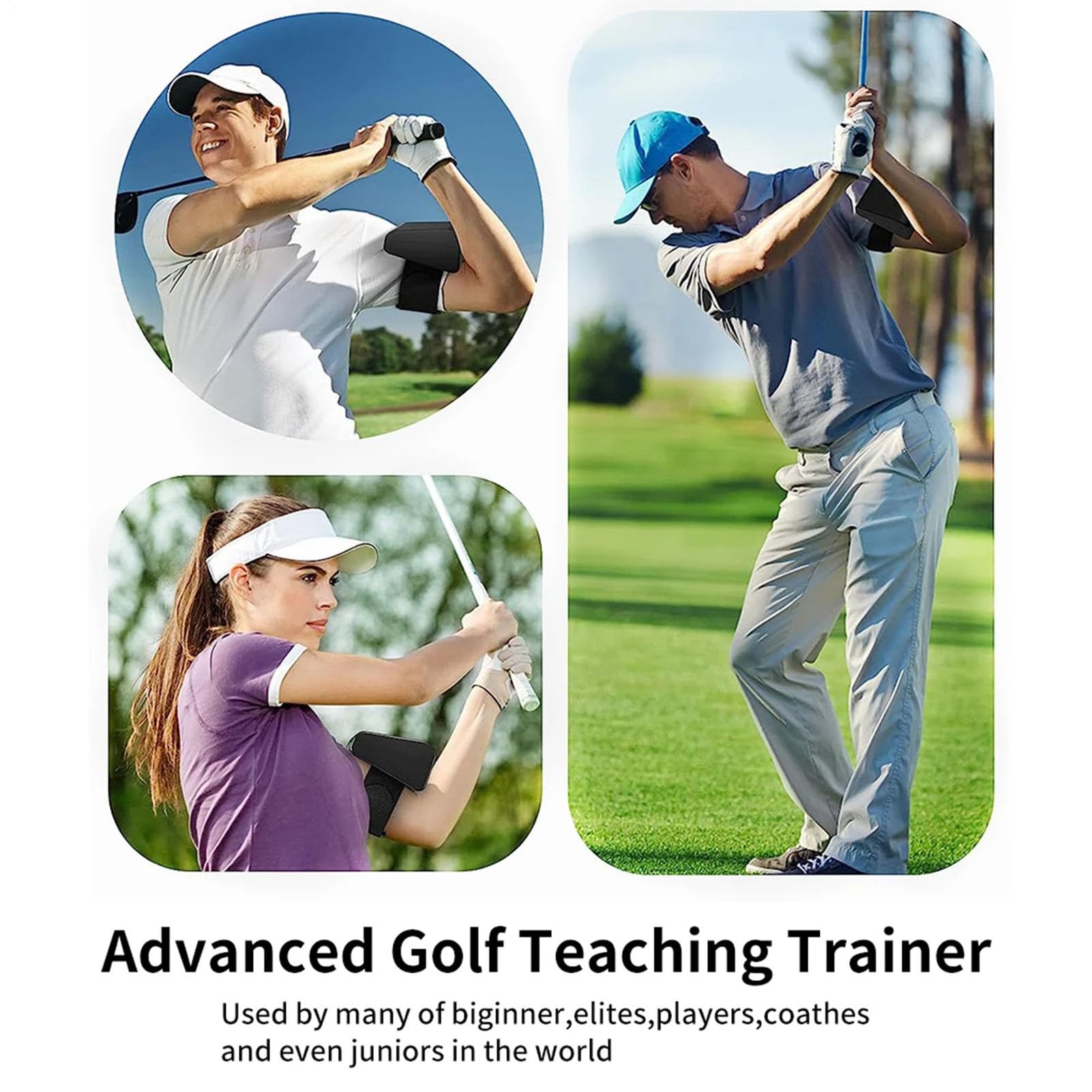 Trenażer Swing Golf Regulowany przyrząd do korekcji | Trener ramion dla dzieci dorosłych początkujących na świeżym powietrzu dziedziniec i obóz treningowy