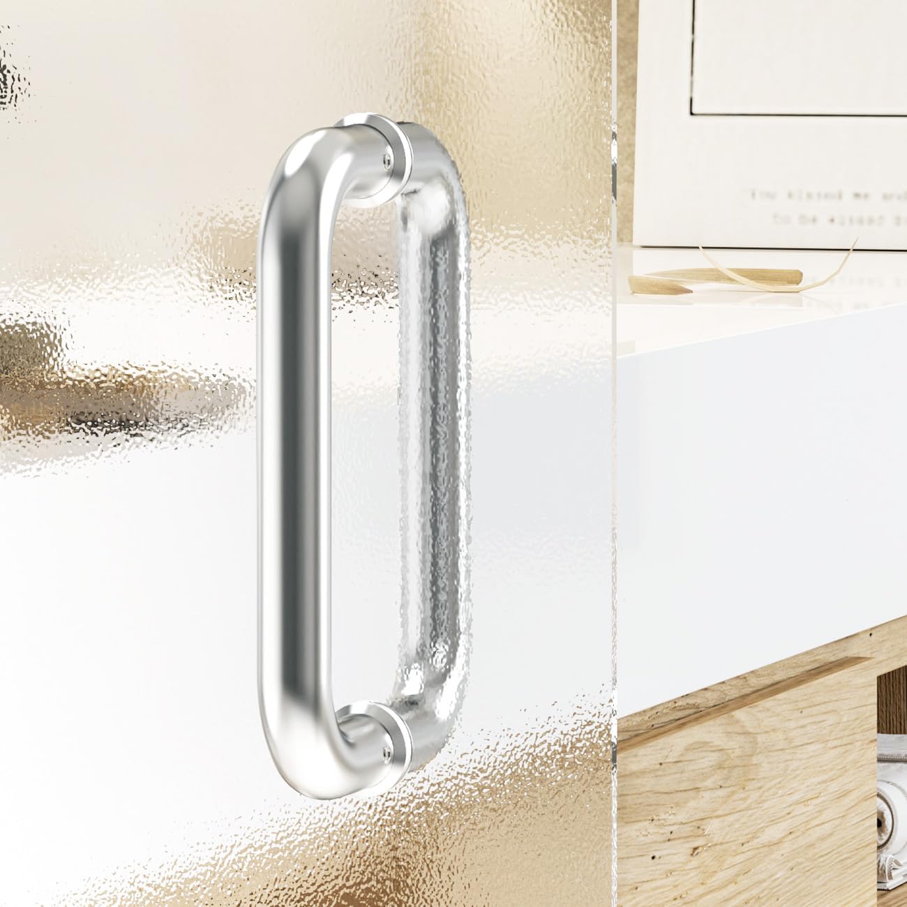 SMARTSMITH 8” Stainless Steel Shower Doors Handles,Back to Back