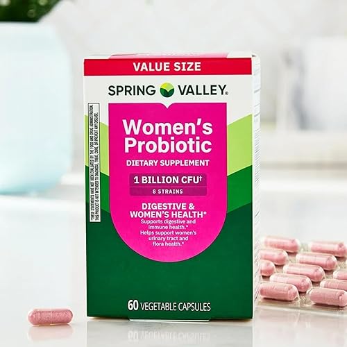 Miniatura 5 de Spring Valley - Cápsulas de probióticos para mujeres, suplemento dietético de 1 mil millones de UFC, salud digestiva (60 cápsulas, paquete de 1)