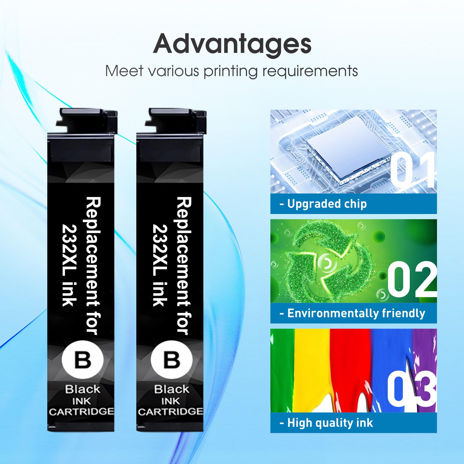 Amazon.com: Kolor Expert 232XL Black Ink Cartridges Replacement