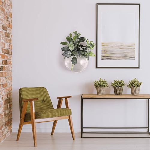 Miniatura 4 de Wnvivi 2 cuencos de pecera para pecera, pared de burbujas para el hogar, necesidades diarias, maceta de flores para acuario, betta, jarrón de