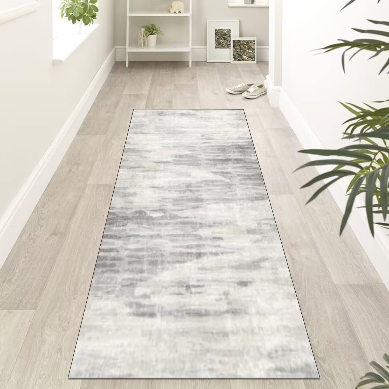 Tapis de couloir lavable et antidérapant très fin pour salon