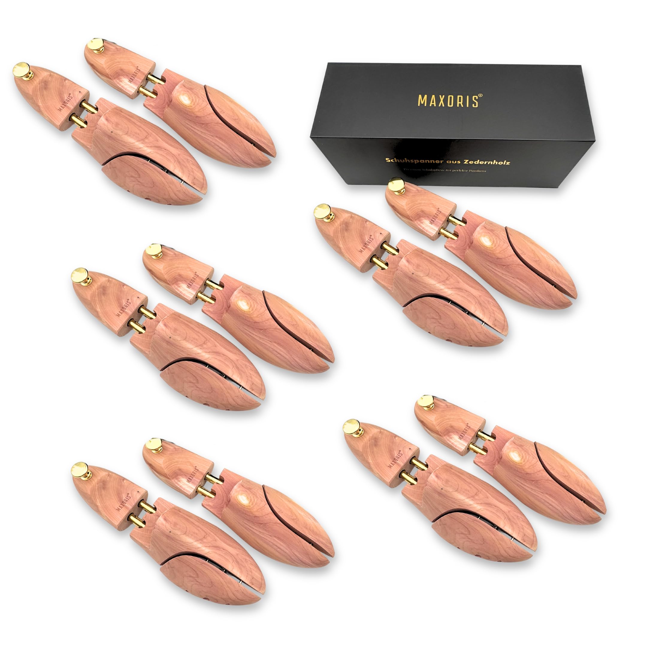 Schuhspanner aus Zedernholz 5 Paar Forma - Schuhdehner Herren und Damen
