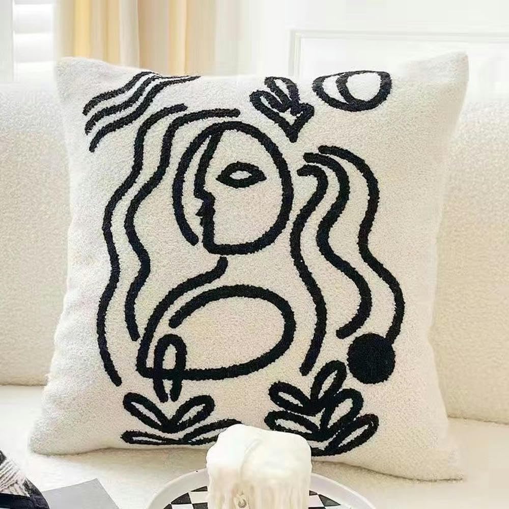 Coussin de canapé en damier pour soulager votre dos et embellir un salon terne