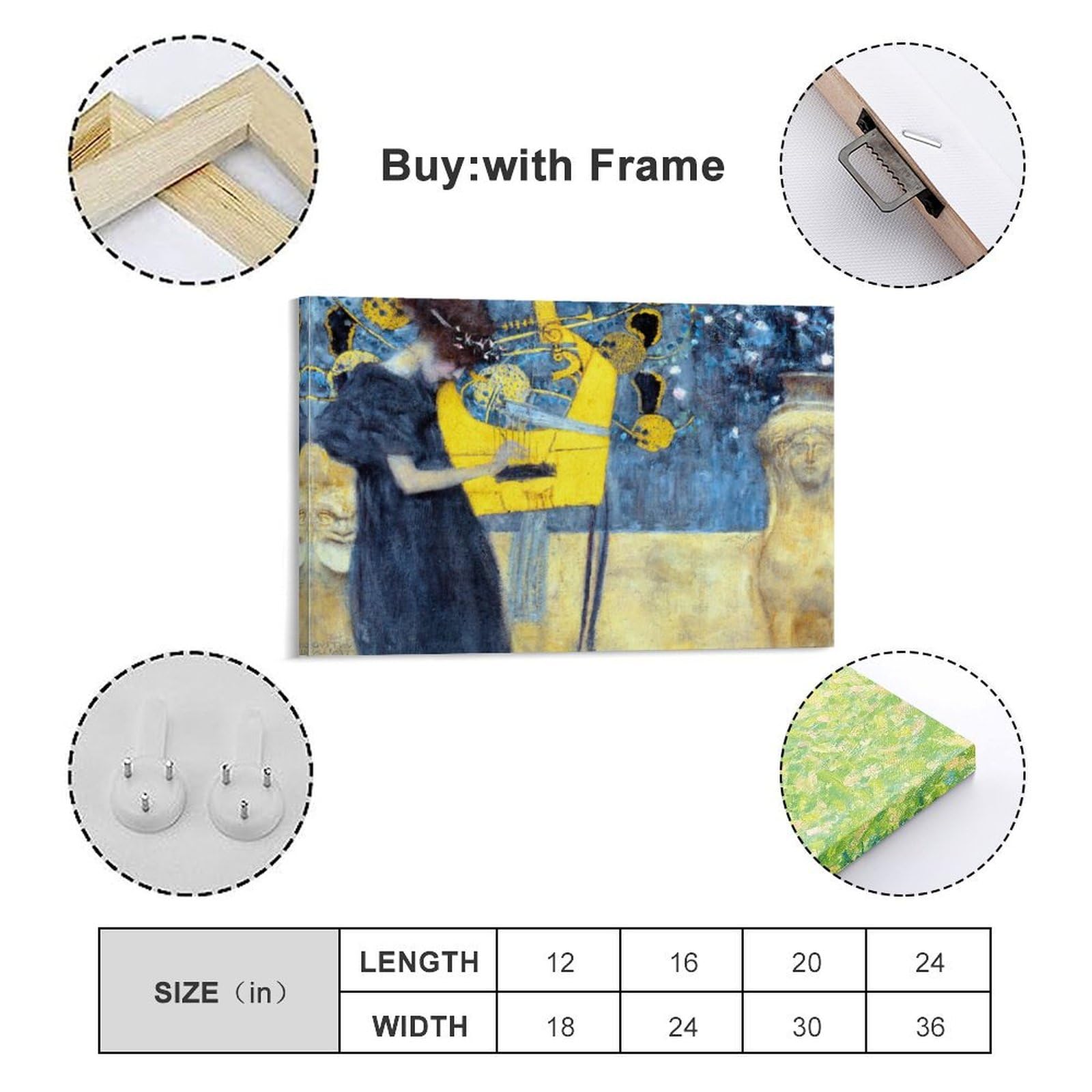 Amazon.co.jp: グスタフ クリムトの音楽ポスター 1895 年にグスタフ