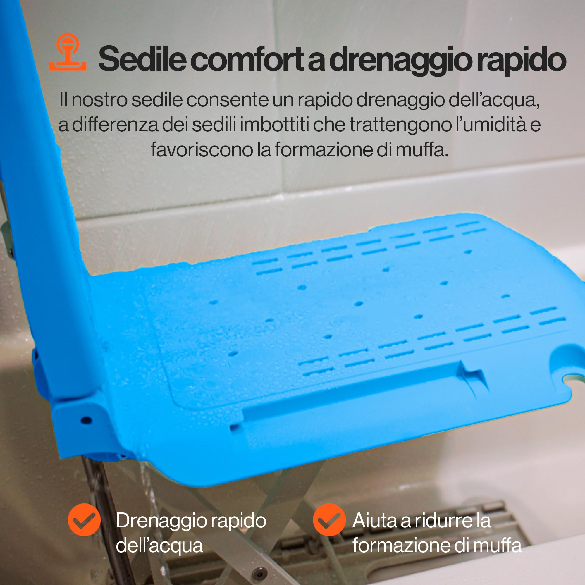 SuperHandy Sollevatore portatile da pavimento e vasca – Peso leggero 8,6 kg, Pieghevole, Capacità di carico 150 kg, Sollevatore impermeabile IP68 per anziani, Sedile ergonomico con pannelli rimovibili