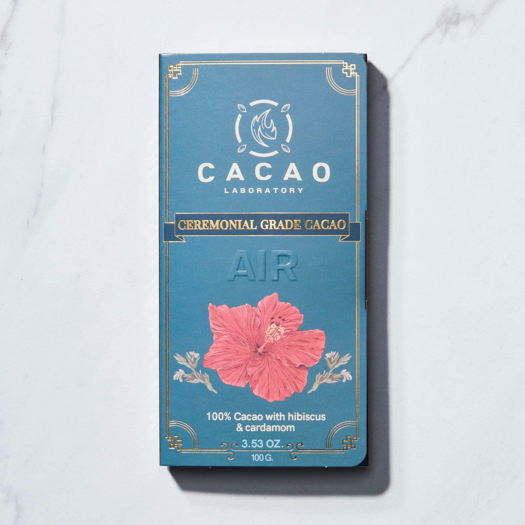 Single-Origin Ceremonial Cacao | Air Blend: 100% ceremonial-grade cacao with hibiscus and cardamom (3.53 oz)