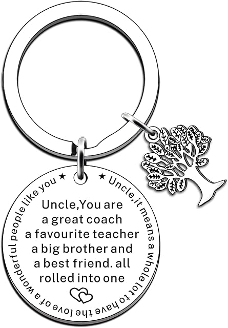 JMIMO Uncle Keyring Uncle Gifts from Niece Nephew Birthday Christmas Present Father's Day Gifts for Uncle