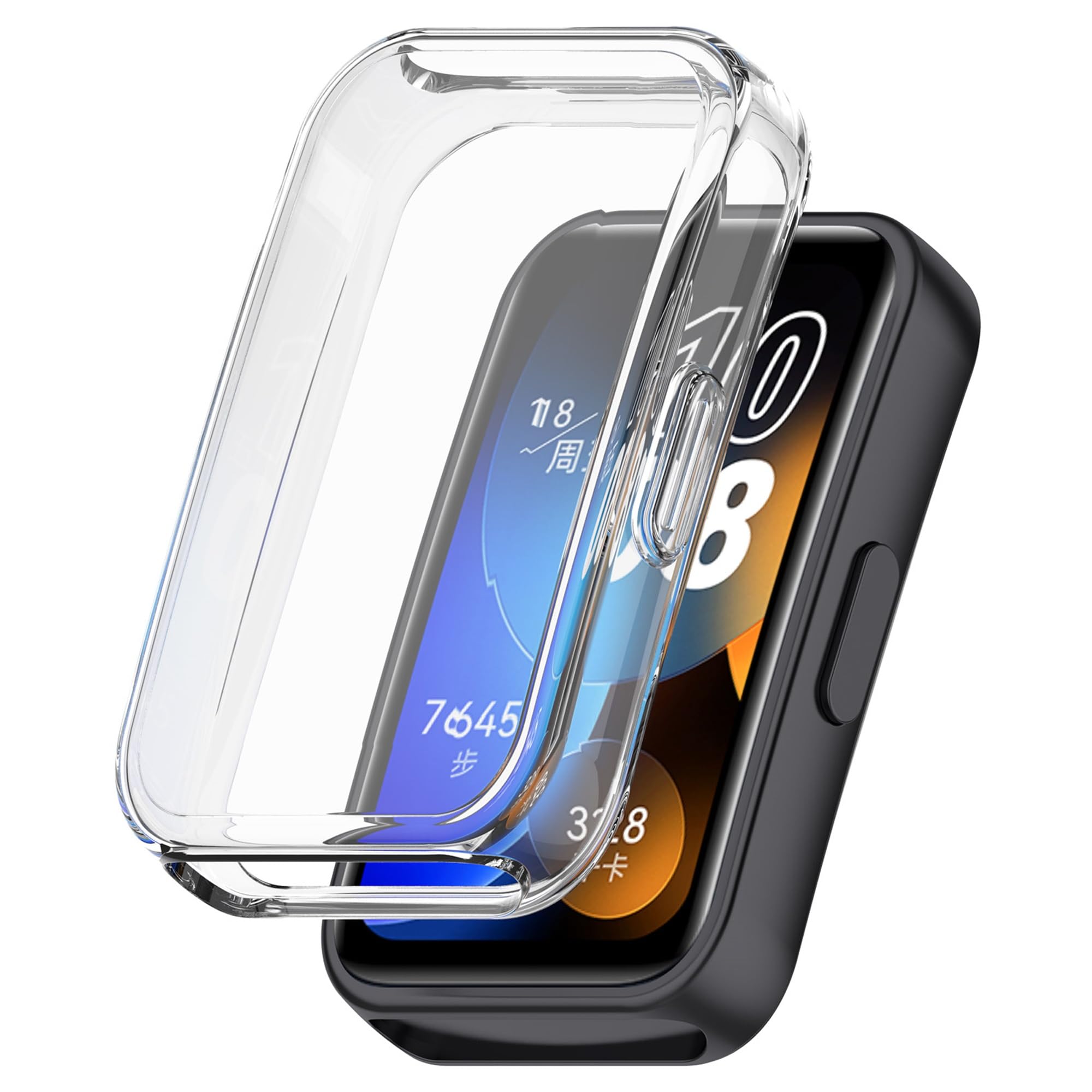 Wisely Protective Case Cover Compatible Huawei Band 9/8 SmartWatch Full Screen Protector Soft Case HD Clear-image-35