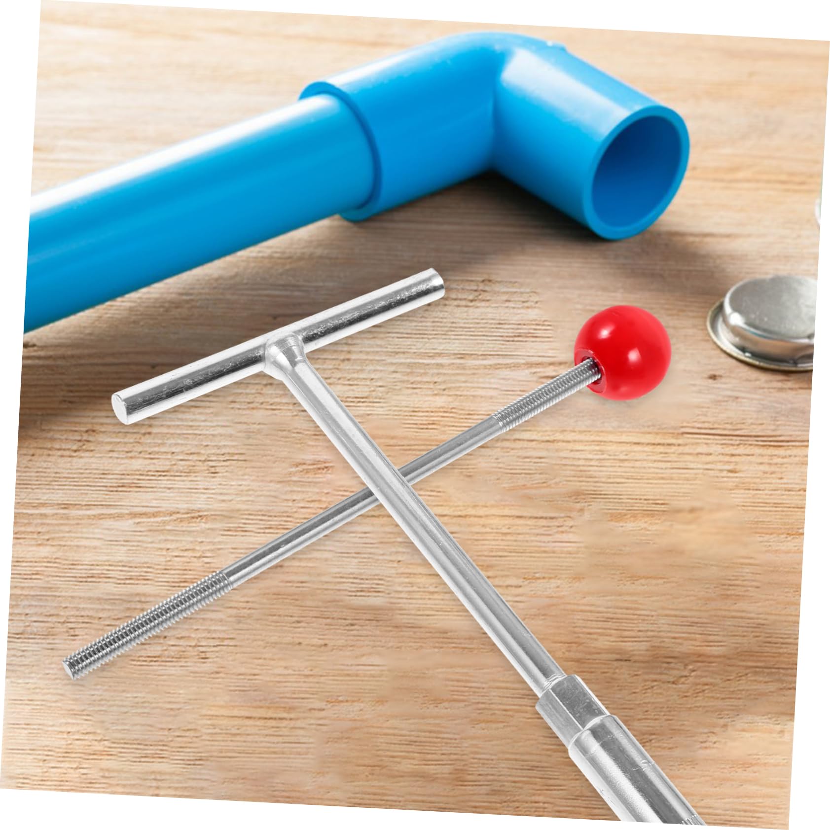 Uonlytech Llave De Tope Para Tubería De Agua Termofusible Con Pasadores De 1/2 3/4 Y 1 Pulgada Herramienta De Plomería Para Reparación De Fugas Fácil Y Versátil 6.69X3.77X0.51In