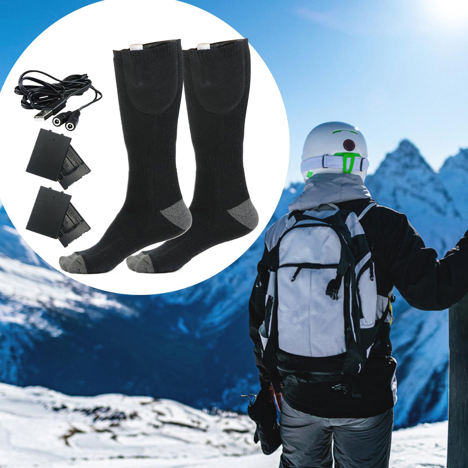Chaussettes Chauffantes Chauffe-pieds Chaud Lavable Confortable
