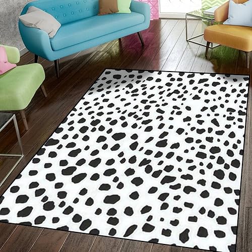 Miniatura 3 de Alfombras de área sin costuras, de piel dálmata, con estampado de animales, antideslizante, suave, alfombra de pasillo para interiores y exteriores,