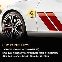 Vista 2 de Luces LED secuenciales laterales para Nissan 370z Z34 2009-2020, 350z Z33 2003-2009 Lámparas de señal de giro 26160-1EK0A 26165-1EK0A, lente Lente