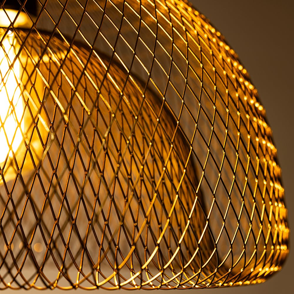 Arte Lamp Castello Lampada a Sospensione 1 Luce in Metallo Nero e Rame con Cavo Lampadario Camera da Letto per Camera da Letto con Design Accogliente per Tavolo Isola e Corridoio