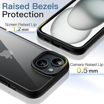 JETech Case for iPhone 15, Black
